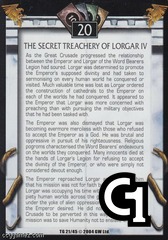The Secret Treachery of Lorgar IV